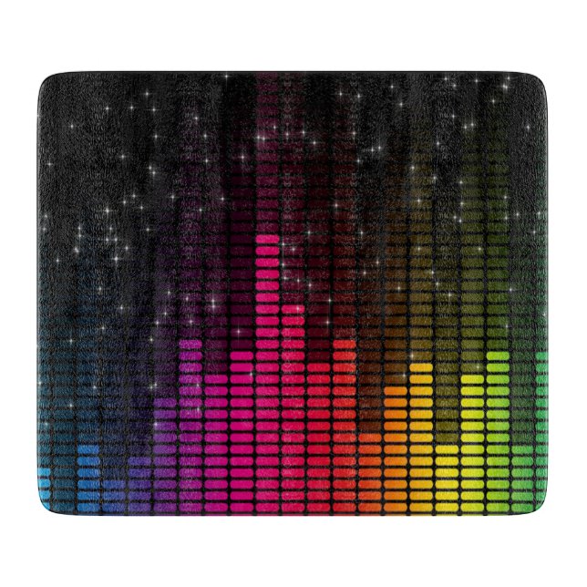 Equalizer Disco Music Cutting Board (Front)