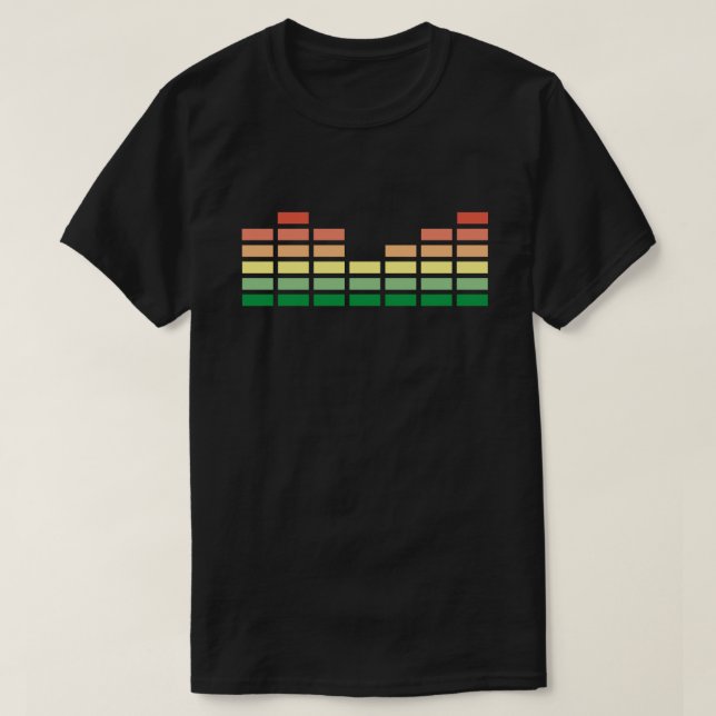 Equalizer DJ Music Dance Club Editable Funny Colou T-Shirt (Design Front)