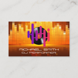 Equalizer Light Background   Vinyl Record Music Business Card