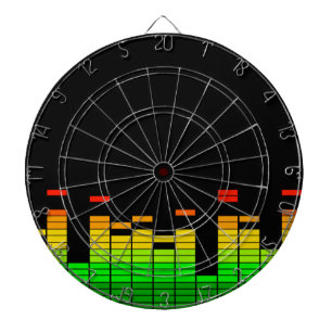 Equalizer Vibes from the Beat of DJ Music Black Dartboard