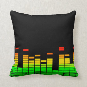 Equalizer Vibes from the Beat of DJ Music decor Cushion