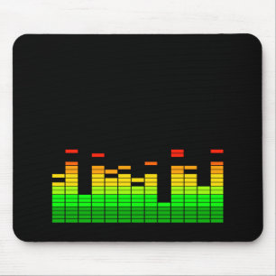 Equalizer Vibes from the Beat of DJ Music Graphic Mouse Pad
