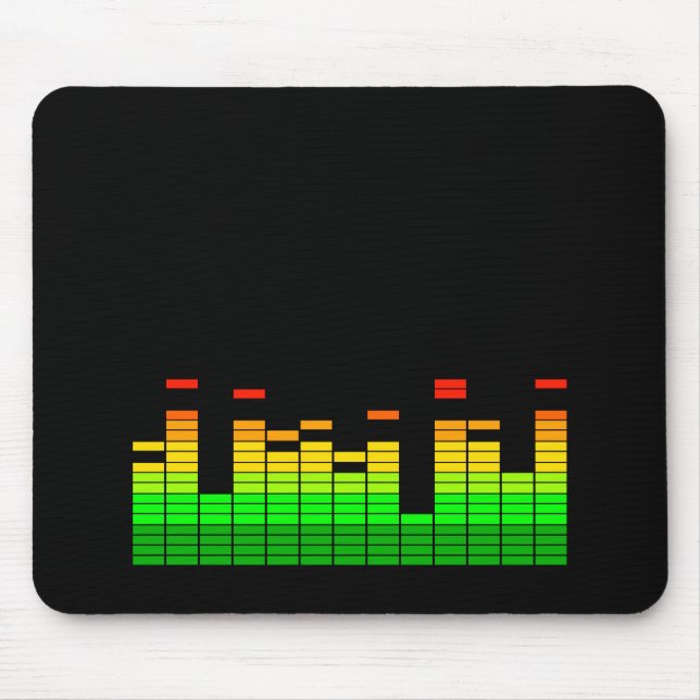 Equalizer Vibes from the Beat of DJ Music Graphic Mouse Pad (Front)