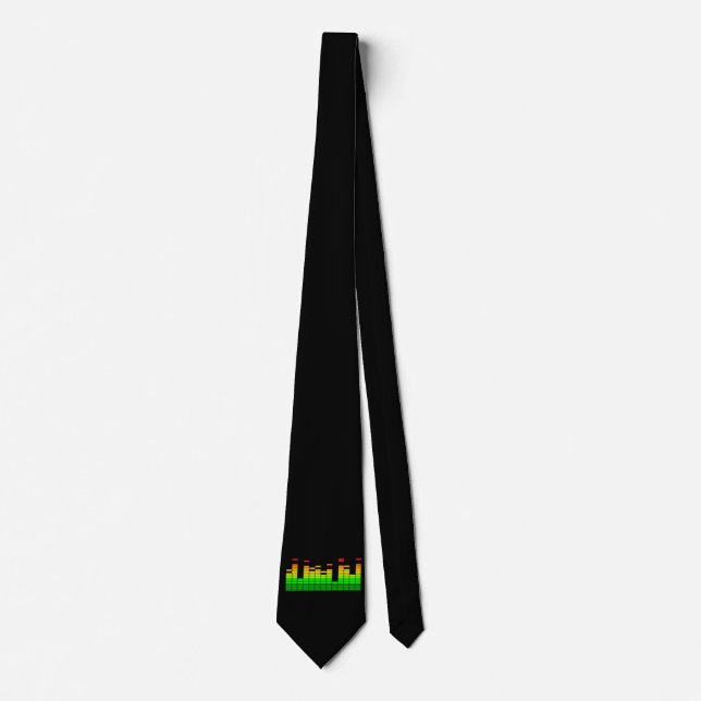 Equalizer Vibes from the Beat of DJ Music Tie (Front)