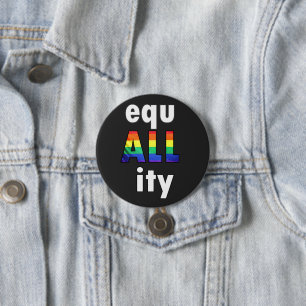 Equallity, LGBTQ Pride Black Lives Matter Protests 7.5 Cm Round Badge