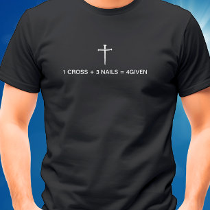 Equation One Cross Three Nails White Cross T-Shirt