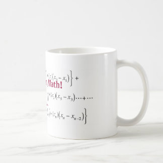 equation, There's no i in Math!, oh wait... Coffee Mug