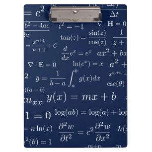 Equations of Math and Science Clipboard