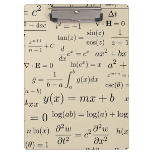 Equations of Math and Science Clipboard