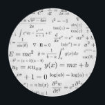 Equations of Math and Science Glass Cutting Board<br><div class="desc">All of the most famous equations of mathematics combined in one design.</div>