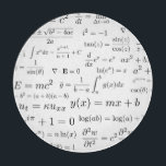 Equations of Math and Science Glass Cutting Board<br><div class="desc">All of the most famous equations of mathematics combined in one design.</div>