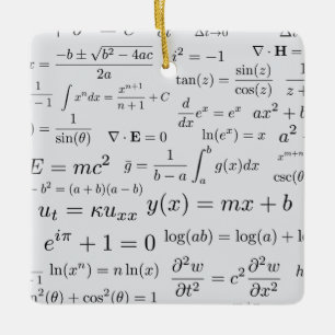 Equations of Math and Science Ornament