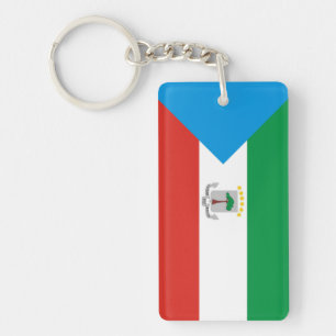 Equatorial Guinea country flag nation symbol long Key Ring
