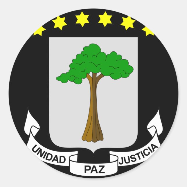 equatorial guinea emblem classic round sticker (Front)