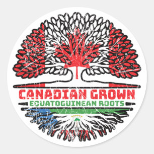 Equatorial Guinea Equatoguinean Canadian Canada Tr Classic Round Sticker
