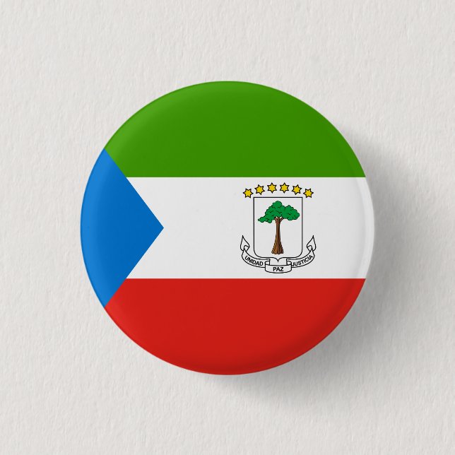 Equatorial Guinea Flag 3 Cm Round Badge (Front)