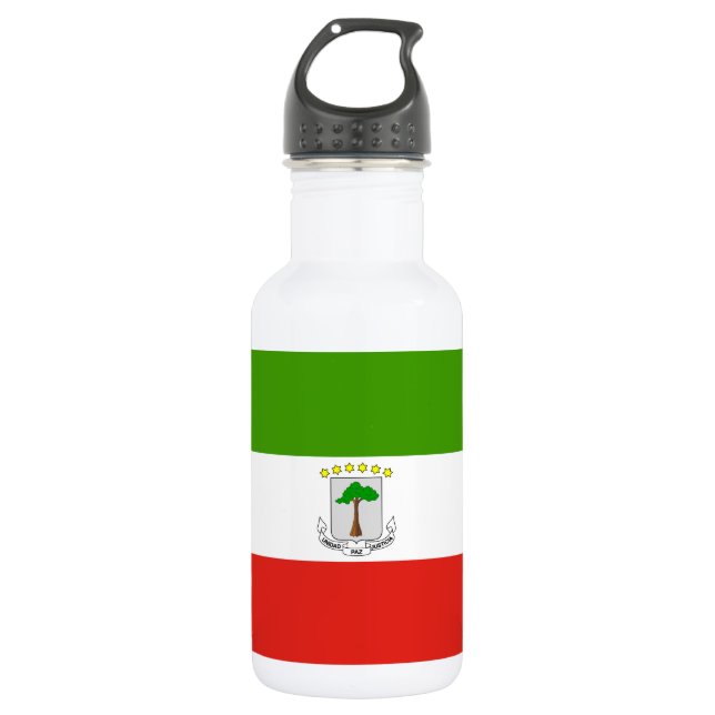 Equatorial Guinea Flag 532 Ml Water Bottle (Front)