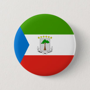 Equatorial Guinea Flag 6 Cm Round Badge