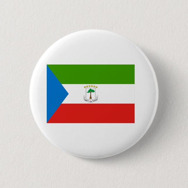 Equatorial Guinea Flag 6 Cm Round Badge (Front)