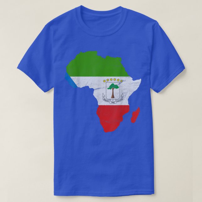 Equatorial Guinea Flag Africa Continent Equatorial T-Shirt (Design Front)