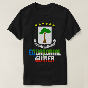 Equatorial Guinea Flag and Coat Of Arms Patriotic T-Shirt
