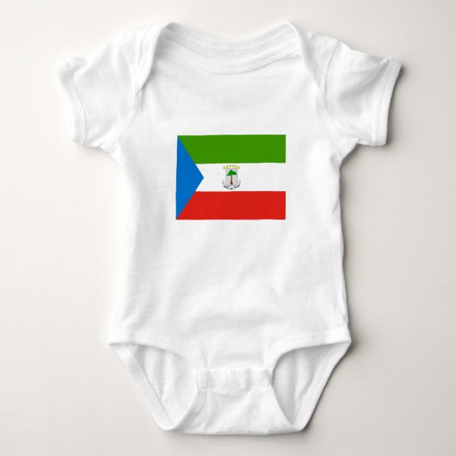 Equatorial Guinea Flag Baby Bodysuit (Front)