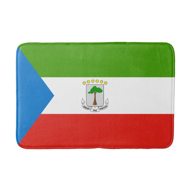 Equatorial Guinea Flag Bath Mat (Front)
