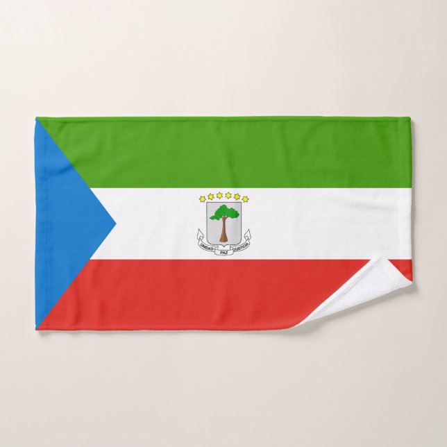 Equatorial Guinea Flag Bath Towel Set (Hand Towel)