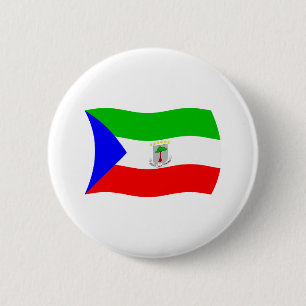 Equatorial Guinea Flag Button