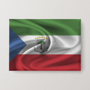 Equatorial Guinea Flag Button