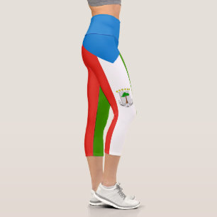 Equatorial Guinea Flag Capri Leggings