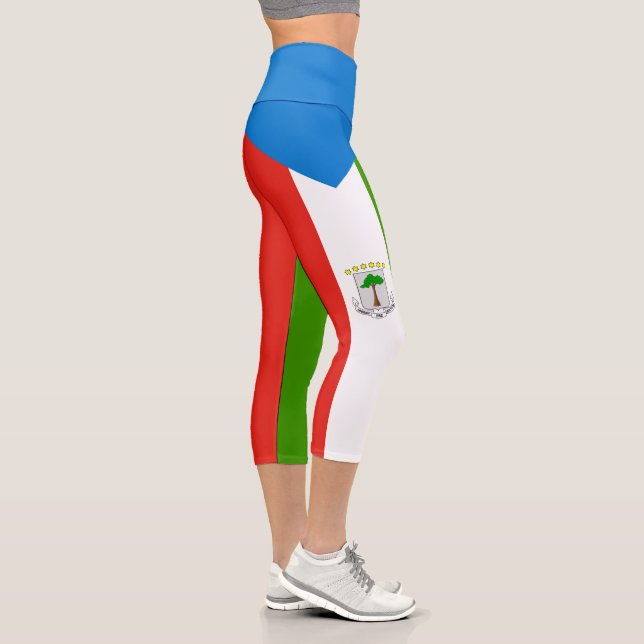 Equatorial Guinea Flag Capri Leggings (Right)