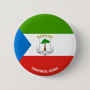 Equatorial Guinea Flag Charming Patriotic 6 Cm Round Badge