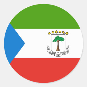 Equatorial Guinea Flag Classic Round Sticker