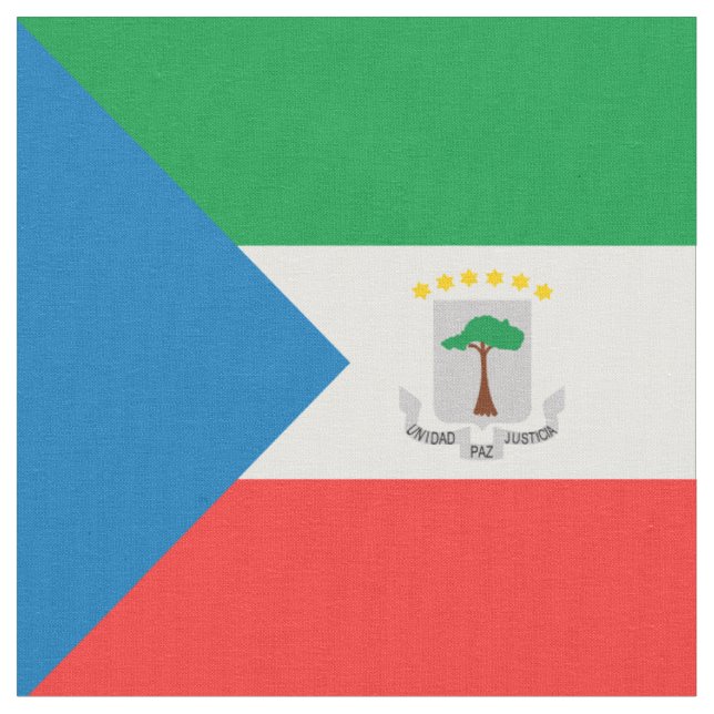 Equatorial Guinea flag Fabric (Close Up)