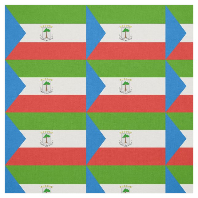Equatorial Guinea Flag Fabric (Swatch)