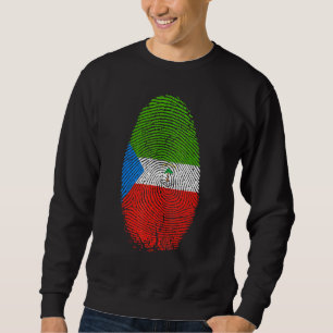 Equatorial Guinea Flag Fingerprint Equatorial Guin Sweatshirt