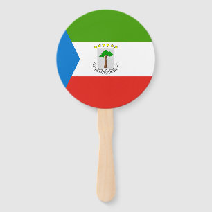Equatorial Guinea Flag Hand Fan