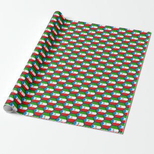 Equatorial Guinea Flag Honeycomb Wrapping Paper