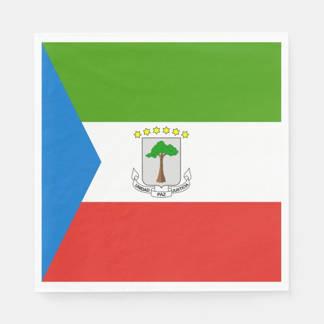 Equatorial Guinea Flag Napkin (Front)