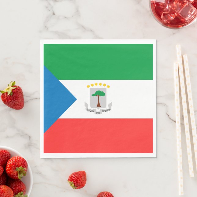 Equatorial Guinea flag Napkin (Insitu)