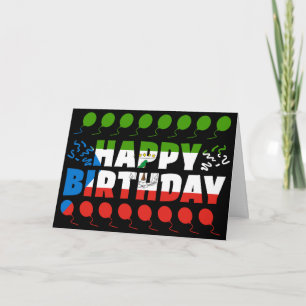 Equatorial Guinea Flag Patriotic Birthday Card
