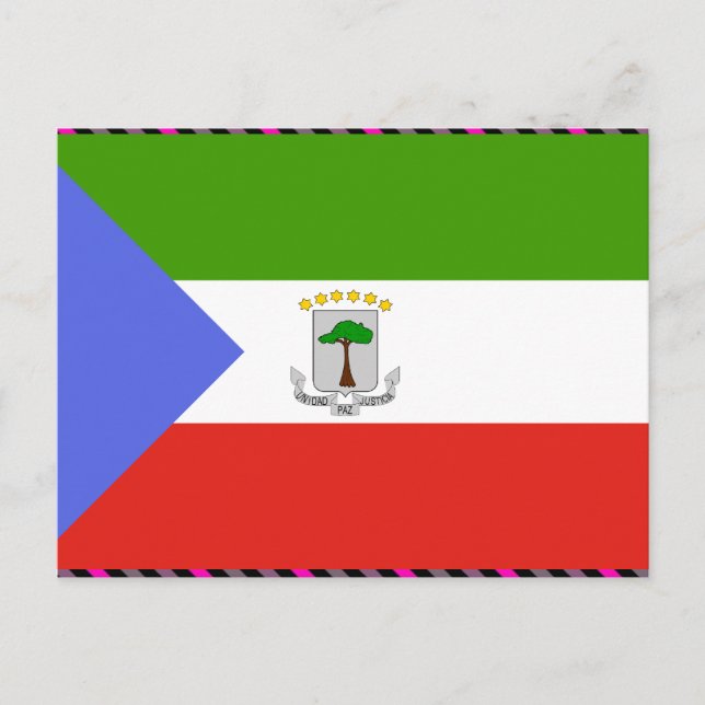 Equatorial Guinea Flag Postcard (Front)