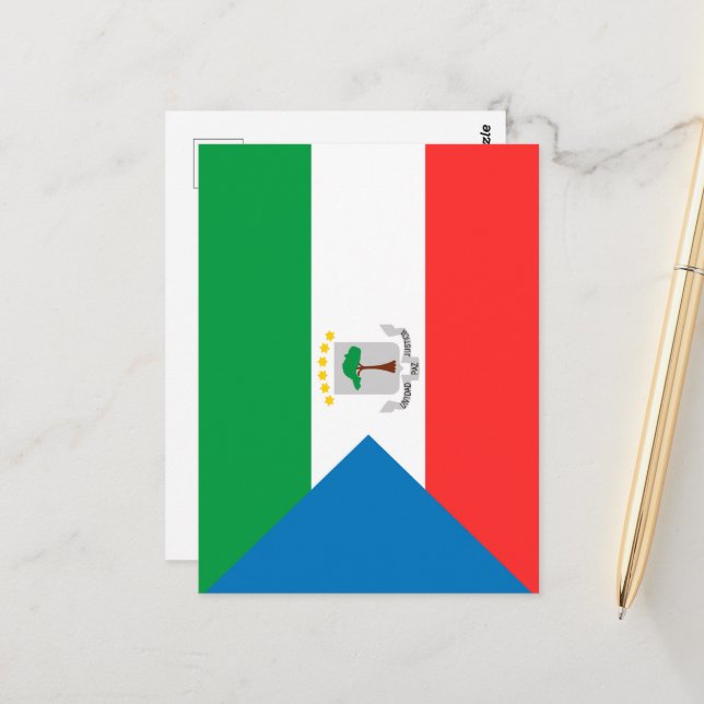 Equatorial Guinea flag Postcard (Front/Back In Situ)