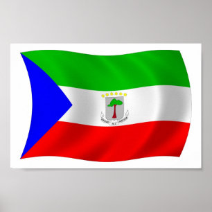 Equatorial Guinea Flag Poster Print
