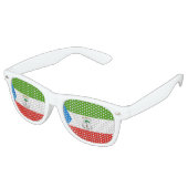 Equatorial Guinea Flag Retro Sunglasses (Angled)