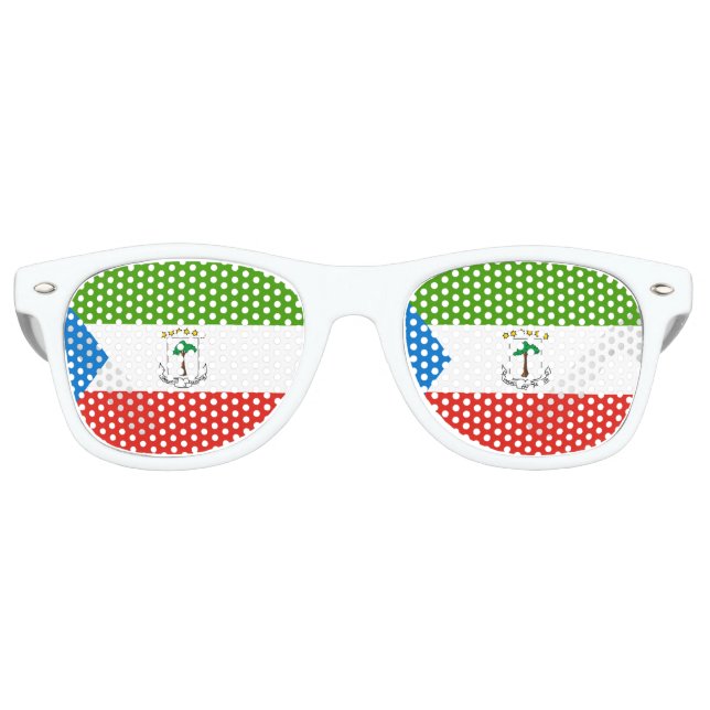 Equatorial Guinea Flag Retro Sunglasses (Front)