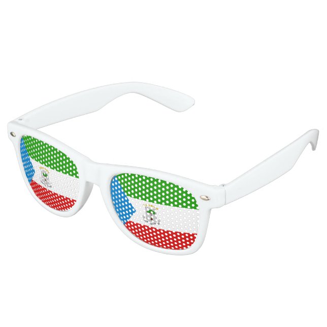 Equatorial Guinea Flag Retro Sunglasses (Angled)