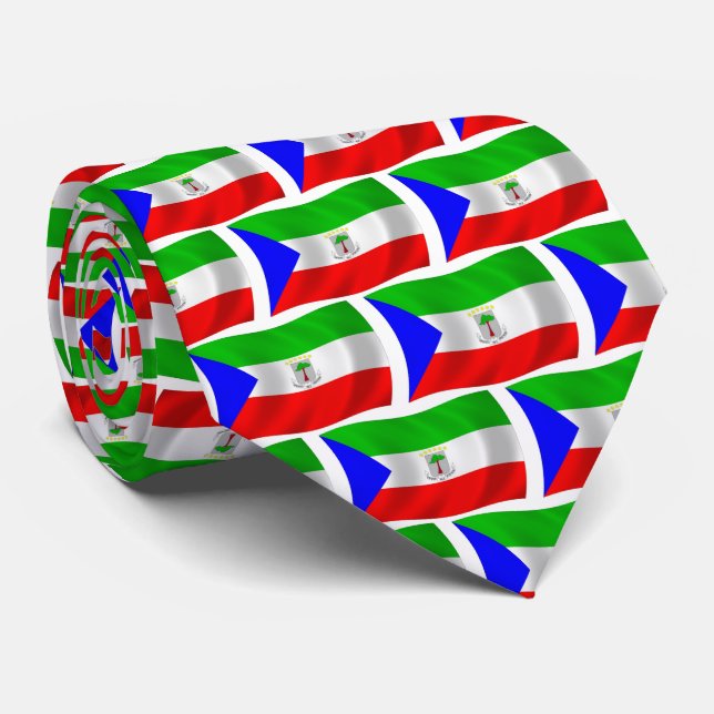 Equatorial Guinea Flag Tie (Rolled)