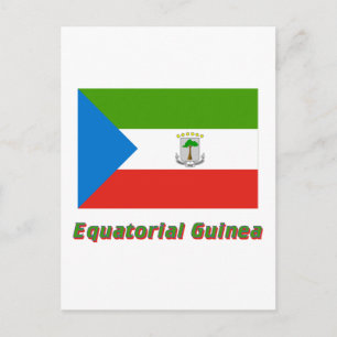 Equatorial Guinea Flag with Name Postcard